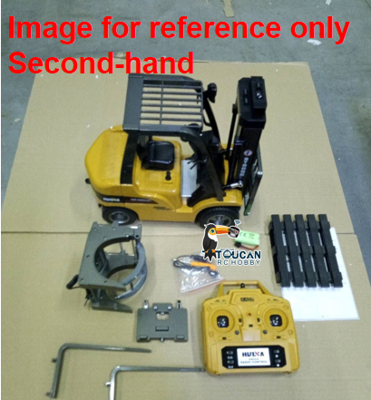 Second Hand Fast Free Shipping for EU HIUNA 577 1/14 Electric Lifting Remote Control Forklift Model RC Construction Vehicle Battery Light Sound Effect Battery