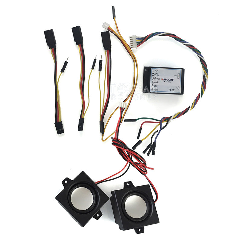 Kabolite Rotating Warning Light/Light Controller/Sounds System for 1/14 K970 RC Hydraulic Excavator Digger DIY Model for Professional Vehicle Enthusiast