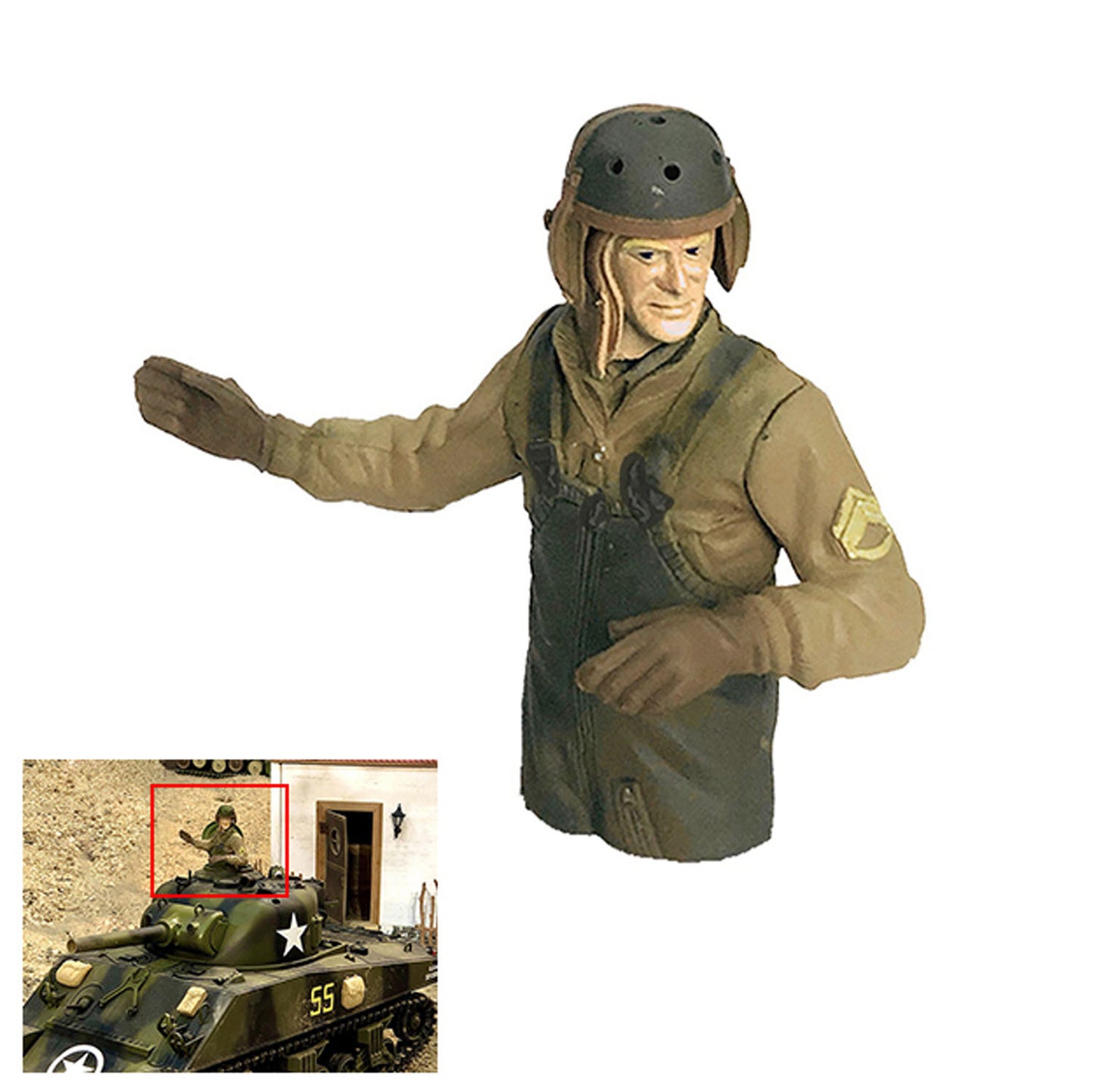 Soldier for Henglong 1/16 RC Tank Model Decoration Spare Parts 3918 M1A2 Abrams 3818 Tiger I 3898 M4A3 Sherman 3869 3879