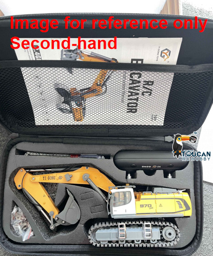 Fast Free Shipping Second Hand UK Stock 1/50 RC Excavator K970 Engineering Vehicle Remote Control Electric Lifting Digger Metal Bucket Tracks Light Sound RTR Battery