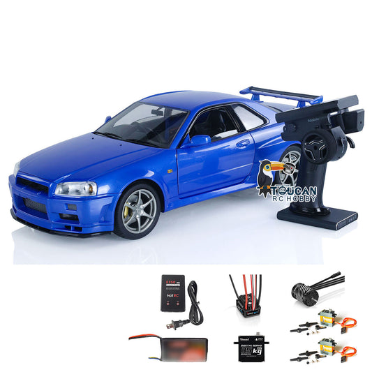 IN STOCK Capo 1/8 R34 RTR 4WD RC Drift Racing Car Metal Radio Controlled High-speed Vehicle Brushless Motor Painted Assembled Collection DIY Model