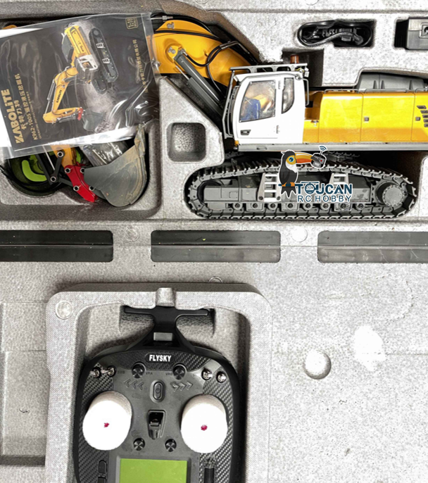 Free Shipping Second Hand UK STOCK KABOLITE 1/18 K962 100S Remote Control Hydraulic Excavator RC Digger Electric Claw Ripper Hammer Construction Car Machine Toys