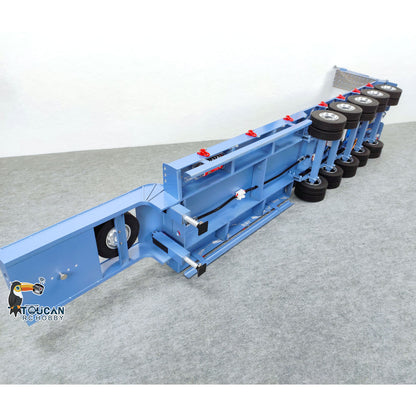 5 Axles Metal Semi-trailer for 1/14 RC Tractor Truck Remote Control Dumper Cars Construction Vehicles DIY Hobby Models Painted
