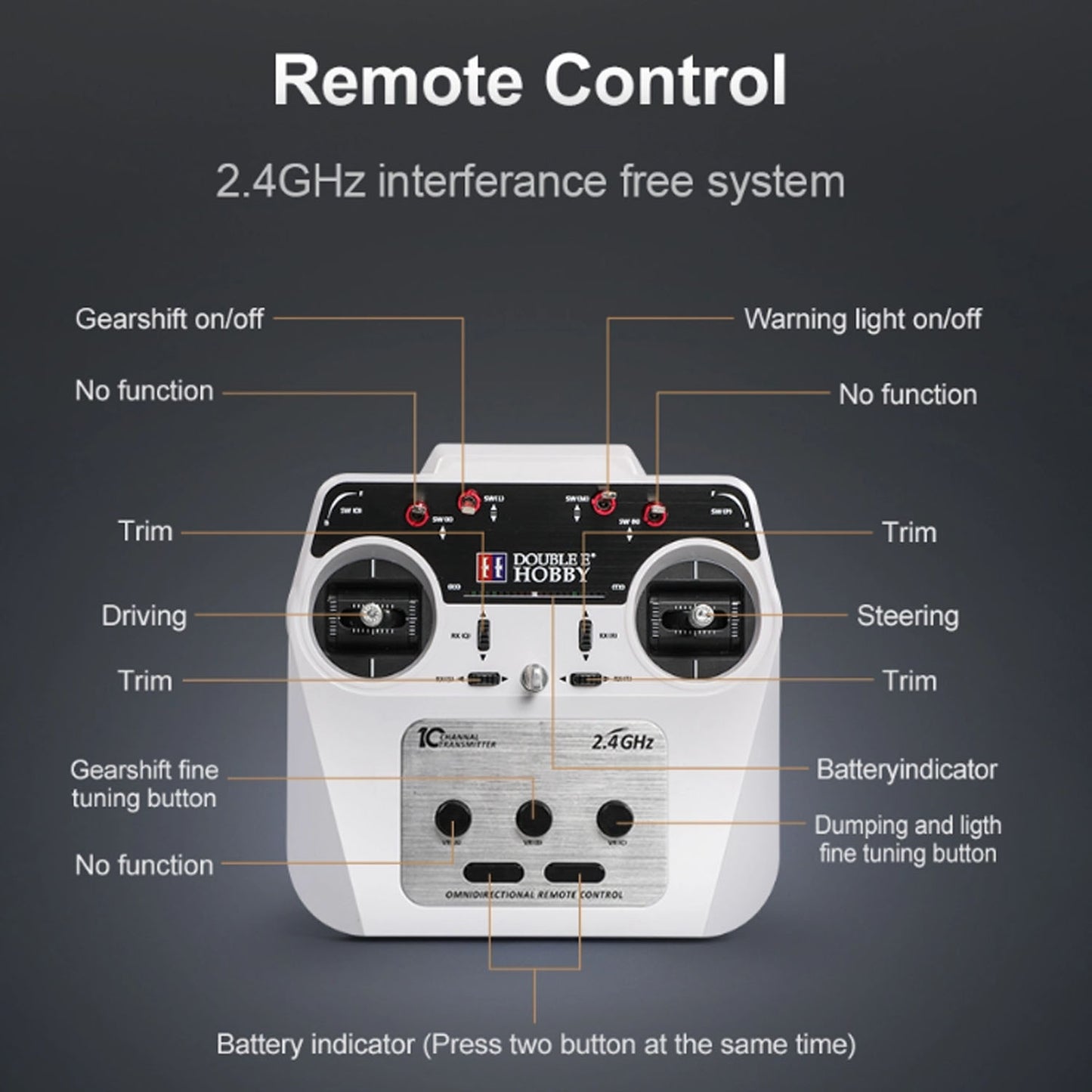 In Stock Metal DoubleE 1/16 Remote Control Articulated Dumper 6WD Electric Remote Control Truck Model 10KG Load Capacity Openable Door