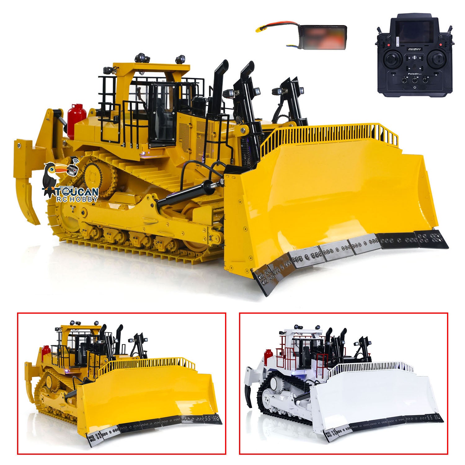 BSModel D11T 1/14 Metal RC Hydraulic Bulldozer RTR 3 Rear Plows