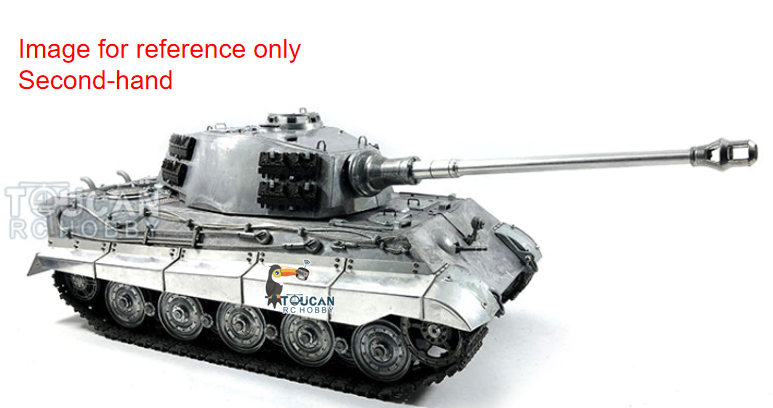 CN Stock Second-hand Mato 100% Metal 1/16 German King Tiger Infrared Barrel Recoil RTR RC Tank 1228