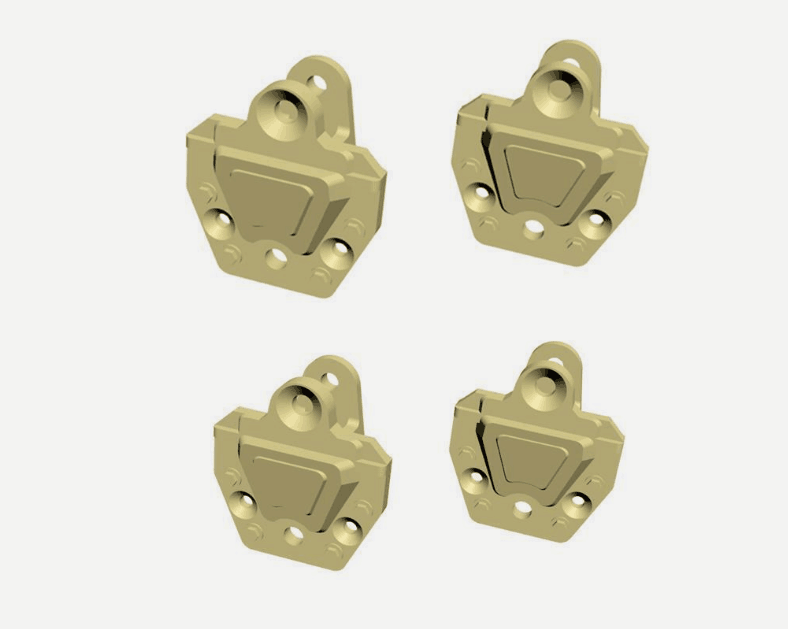 HG 4PCS Metal Damping Shim Locating Base for 1/12 2.4G P802 Military Truck RC Car Simulation Model DIY Spare Parts