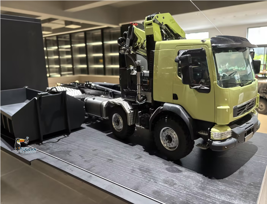 Pre-order New Product! LESU 1/14 Metal RC Hydraulic Crane Dump Truck 4Axles Dumper Simulation Vehicle Model Electric Car