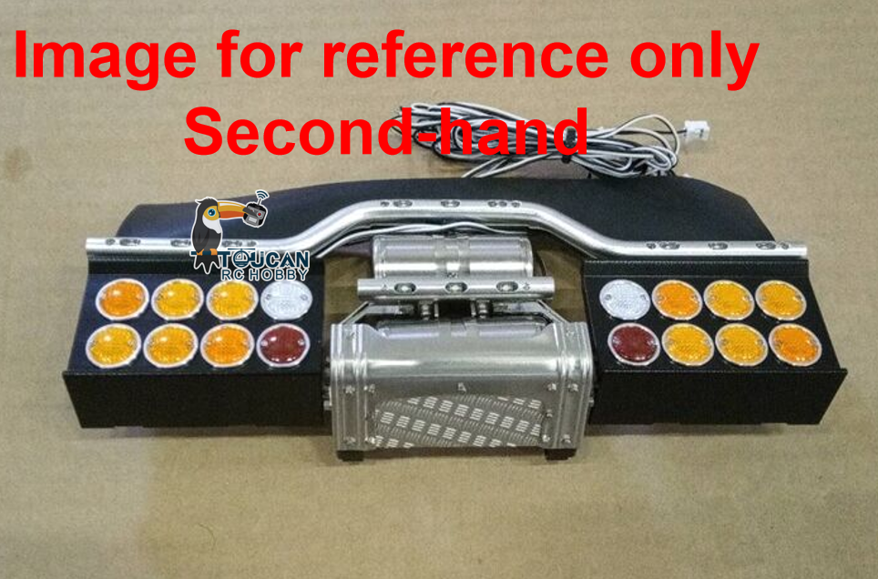 Second Hand Fast Free Shipping LESU Metal Rear Beam Taillight for 1/14 RC TAMIYA R620 R470 Tractor Truck