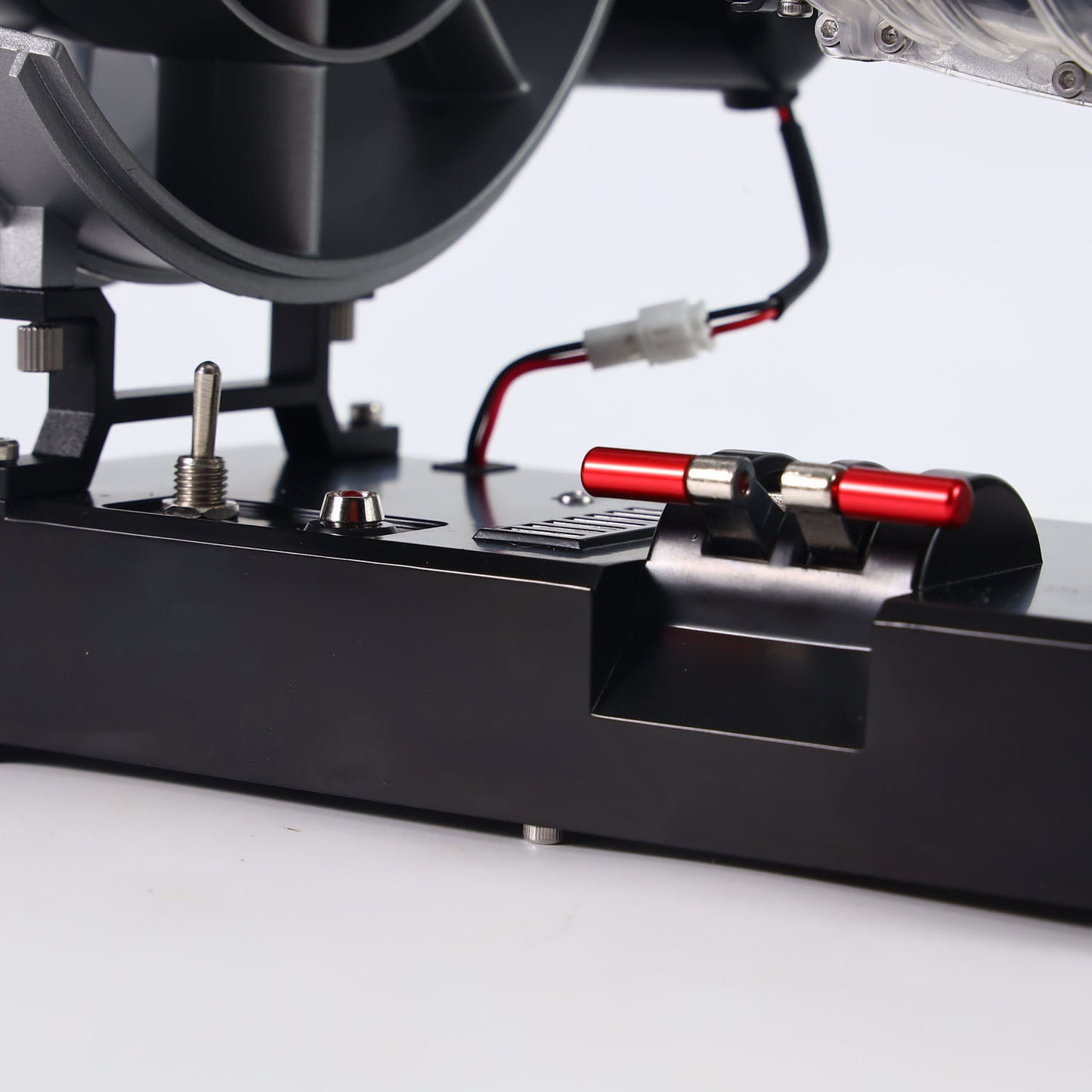 TECHING DIY Electric Metal Aircraft Turbofan Engine Kits Unassembled Model Mechanical Art Desktop Ornament DM121 Battery