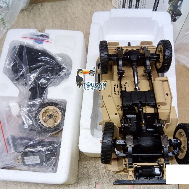Free Shipping Second Hand US Stock HG 1/14 2.4GHZ Open-top Remote Control Military Car HG4 58 RC Off Road Vehicle 4WD Combat Model Toys 2Speed Battery Radio