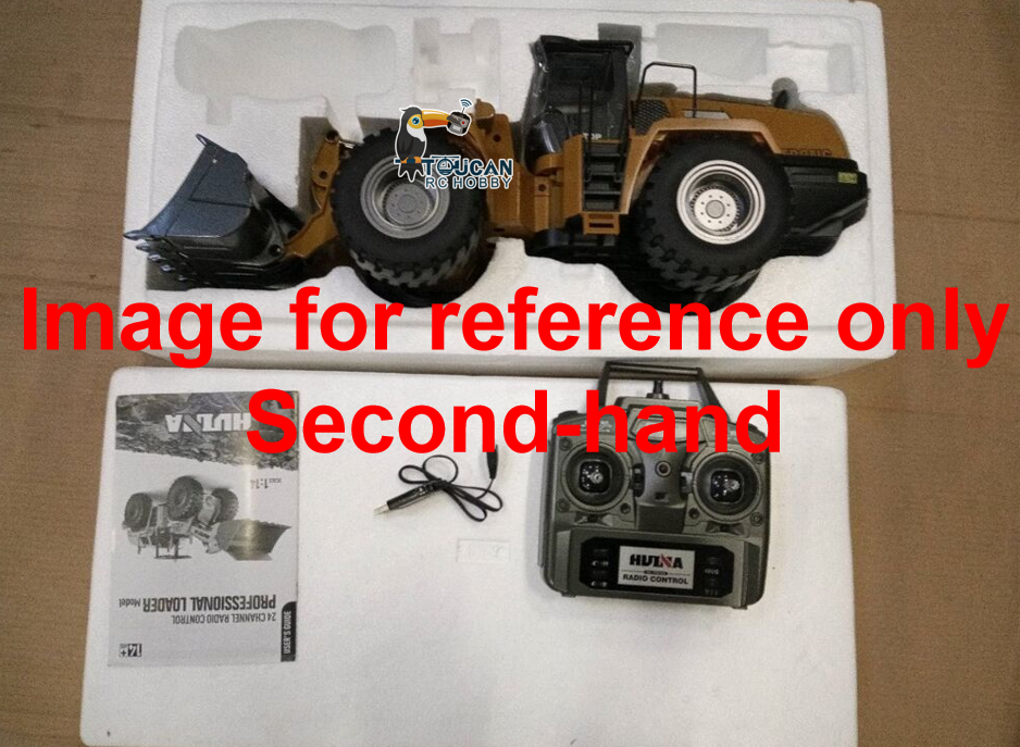 Second Hand Fast Free Shipping 1/14 HUINA Toys 2.4G Radio Controlled Loader 1583 Electric Lifting System Lights Sound RC Construction Vehicles Assembled