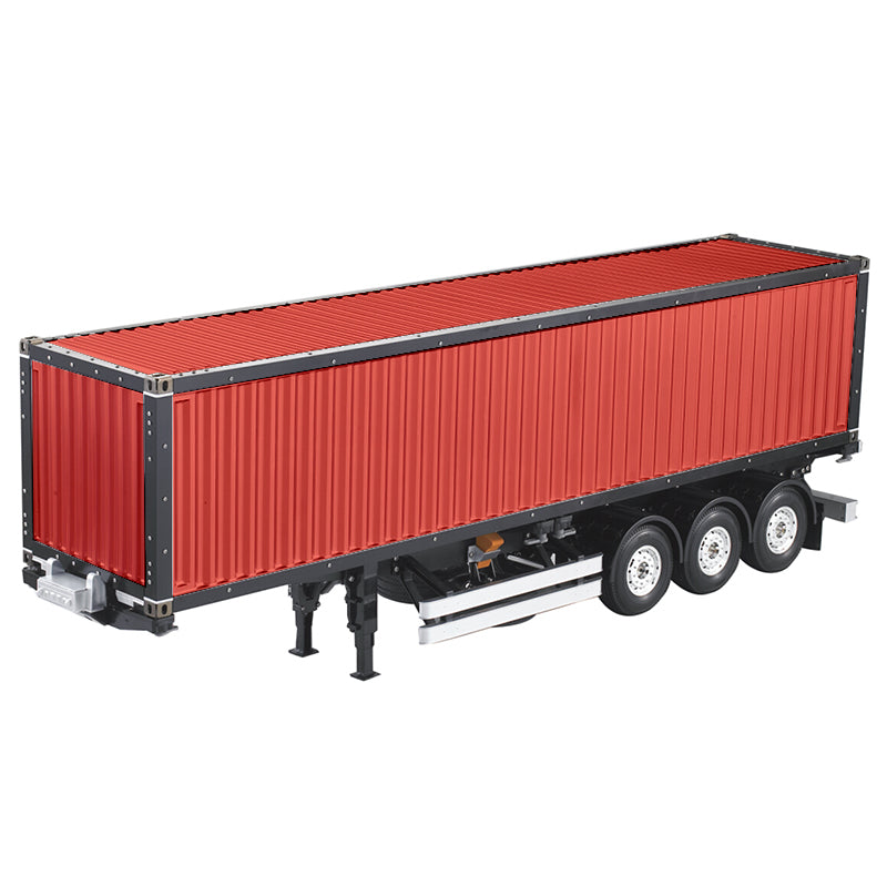 1/14 3Axles Metal Chassis 40ft Container Painted Semi Trailer for Radio Controlled TAMIYE Tractor Truck DIY RC Cars Model