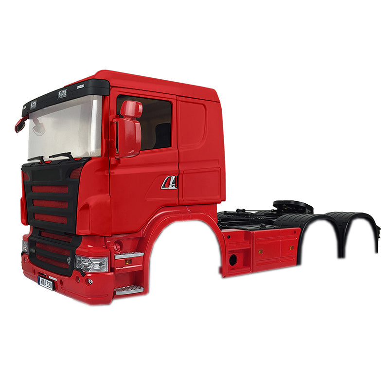 Toucan Hobby Painted Low Top Cabin Car Shell for 1/14 3Axles RC Tractor Truck Trailer Model 802A KIT DIY Spare Parts