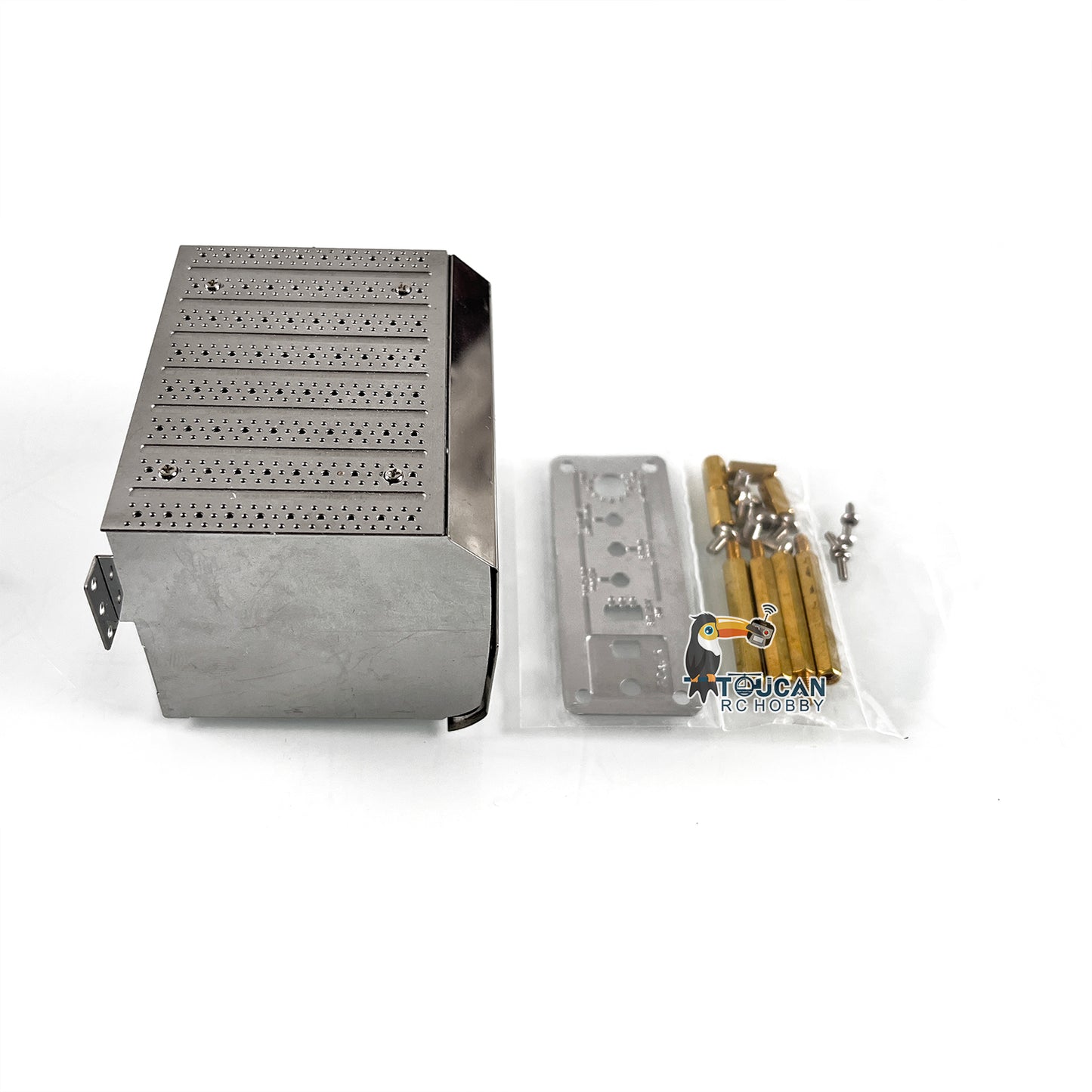 Degree Radio Truck Metal Tool Box Spare Part Universal for Tamiiya 1:14 Scale RC Tractor Truck TGX 540 56325 Tipper Model