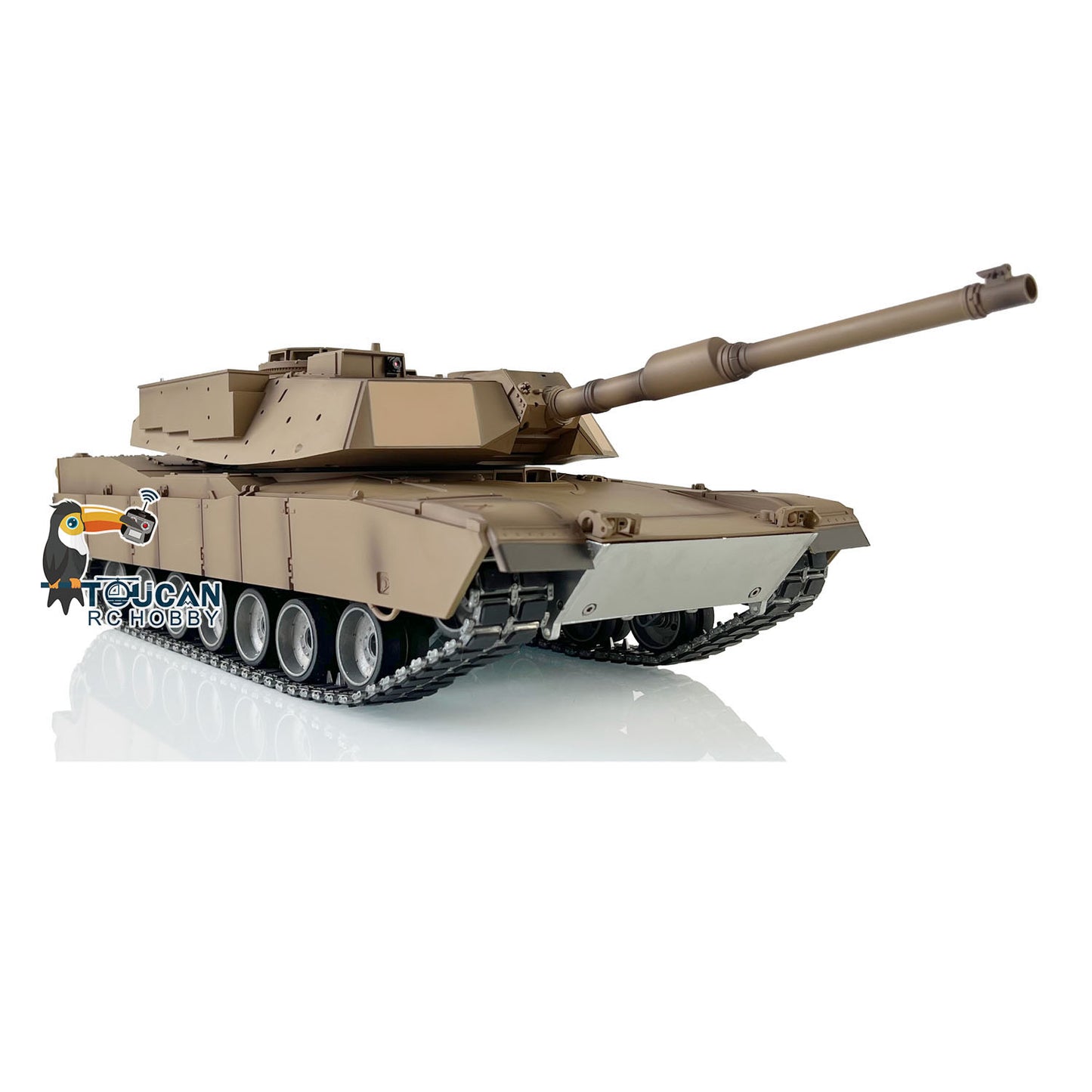 HengLong 1/16 Full Metal Chassis RTR RC Tank 3918 M1A2 Abrams Upgraded TK16 Smoke 360 Degree Rotating 3800MAH Battery