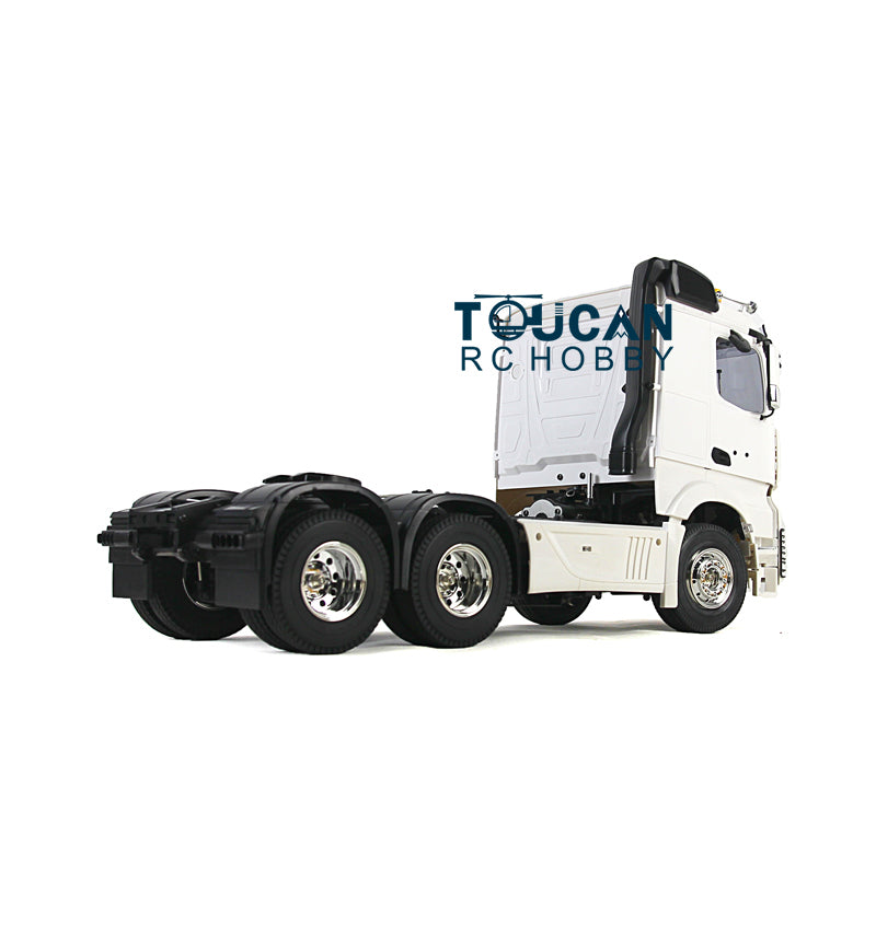 1/14 3 Axles Low Top RC Tractor Radio Controlled Truck Trailer KIT DIY Model 35T Motor Eletric Construction Vehicle
