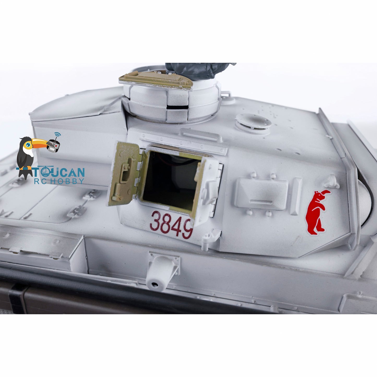 Henglong 1/16 Snow 7.0 Customized Panzer III H RTR RC Tank 3849 Metal Wheels Tracks Barrel Radio Controller 360 Degree Turret Rotation Infrared Combating Transmitter Receiver