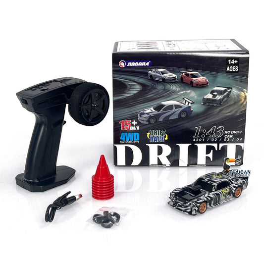 1/43 4WD 2.4g Mini RC Race Car Radio Control Drift Car Toy High Speed Model Ready to Run 11*4.5*3CM Painted and Assembled