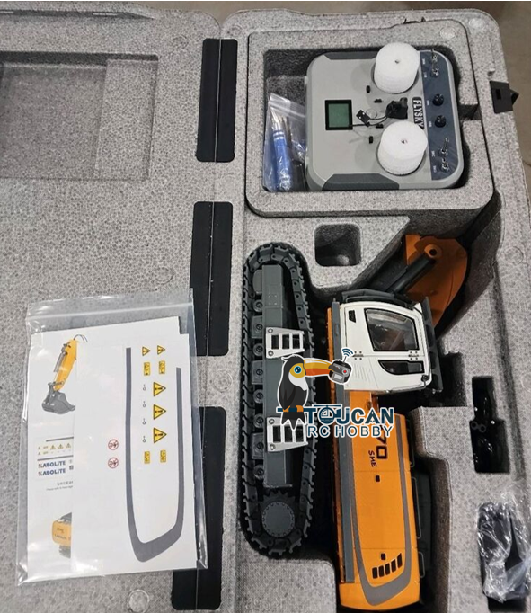 Free Shipping Second Hand CA Stock 1/18 Kabolite 5901 100S Electric Lifting RC Excavator Flysky Remote Control Digger Engineering Vehicle Electric Ripper Hammer