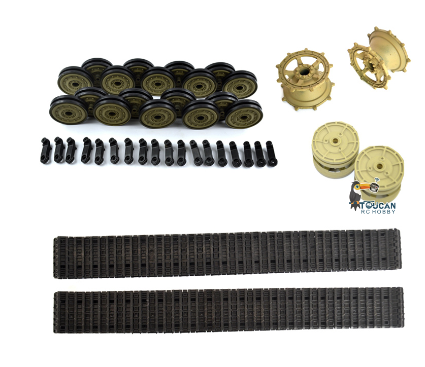 TOUCAN RC HOBBY 1/16 RC Henglong German King Tiger Tank 3888A RC Tank Plastic TracksRoad Wheels