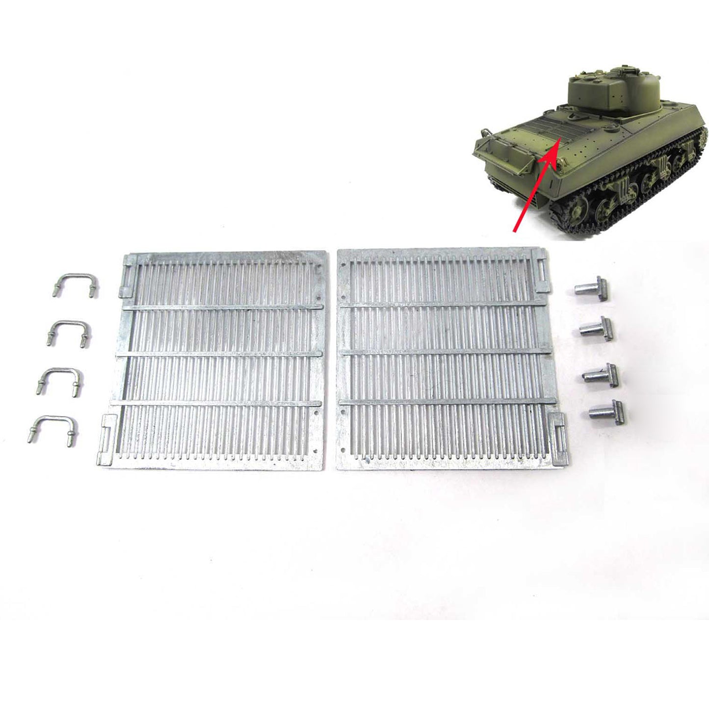 1/16 Metal Road Wheels Suspension Sprockets Idlers Tracks W/ Duckbills for Mato M4A3 Sherman Radio Controlled RTR RC Tank Model