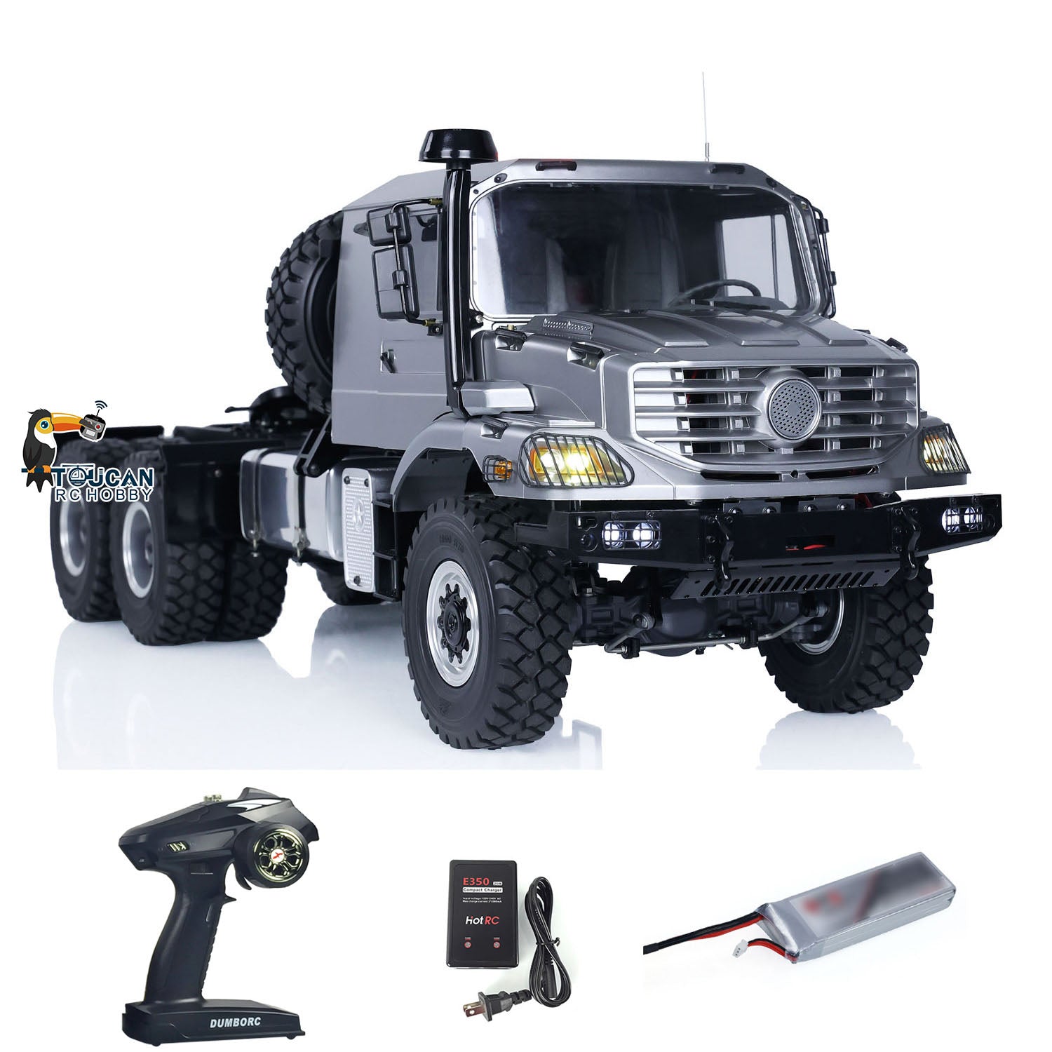 US Stock JDModel 157 1/14 6X6 RC Metal Off-Road Tractor Truck for