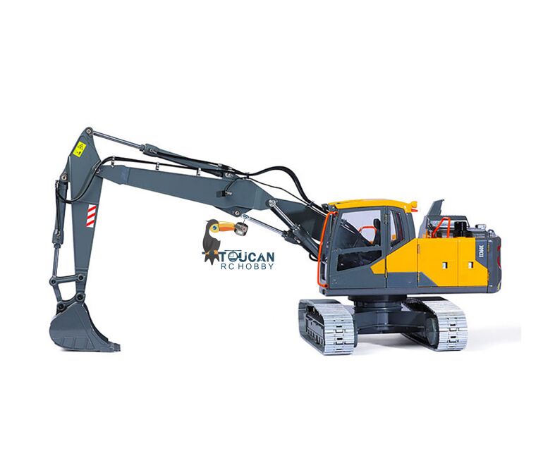 1/14 RC Hydraulic 3Arms Excavator Double E EC160 2.4G Remote Control Metal Diggers Construction Vehicle Lights Flysky I6S Radio