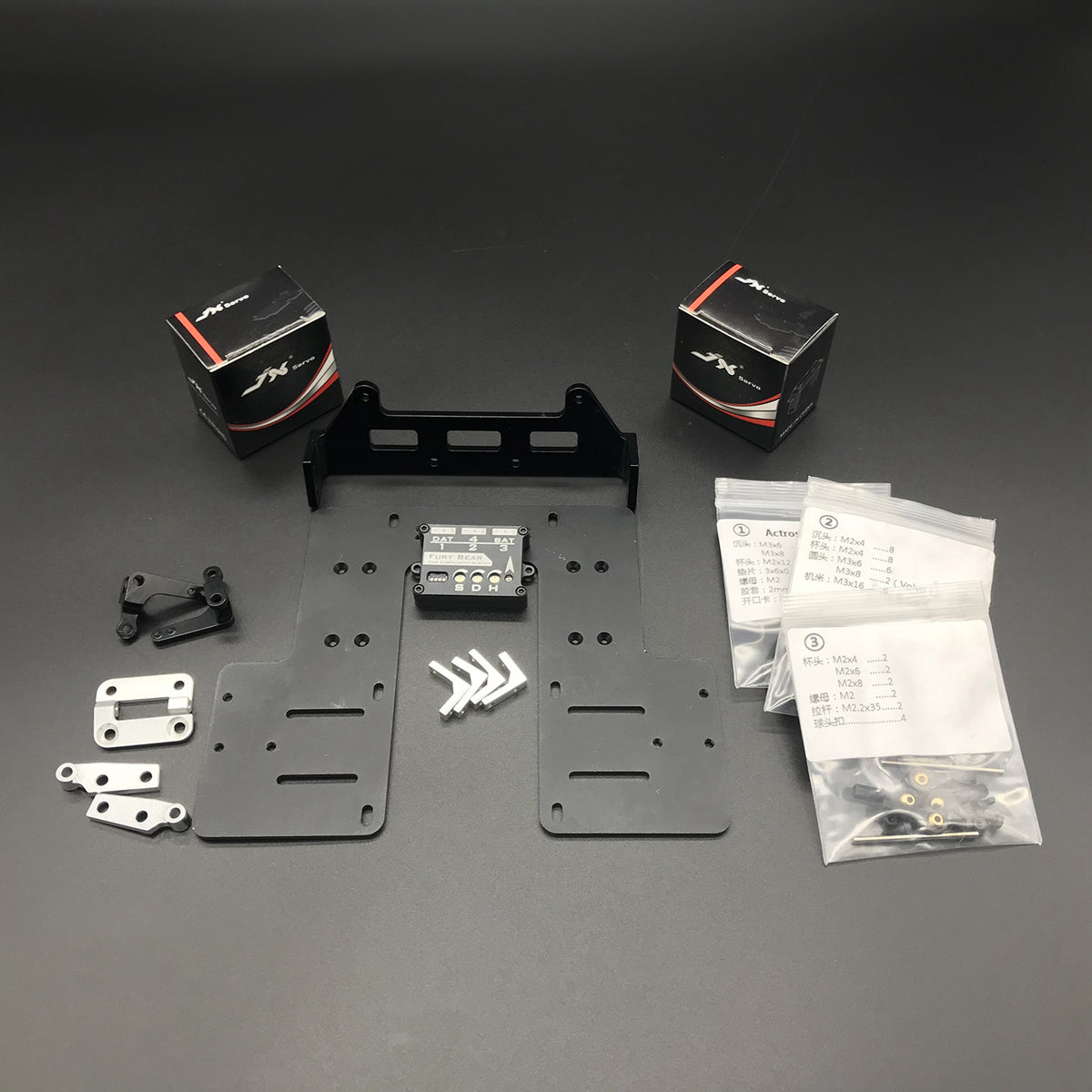 TOUCAN RC HOBBY Nooxion Fahrerhaus-Federungssystem Zweitplatten-Servo für 1/14 FH RC Sattelzugmaschine 3348 3363 ferngesteuertes Auto Simulationsmodell DIY-Zubehör