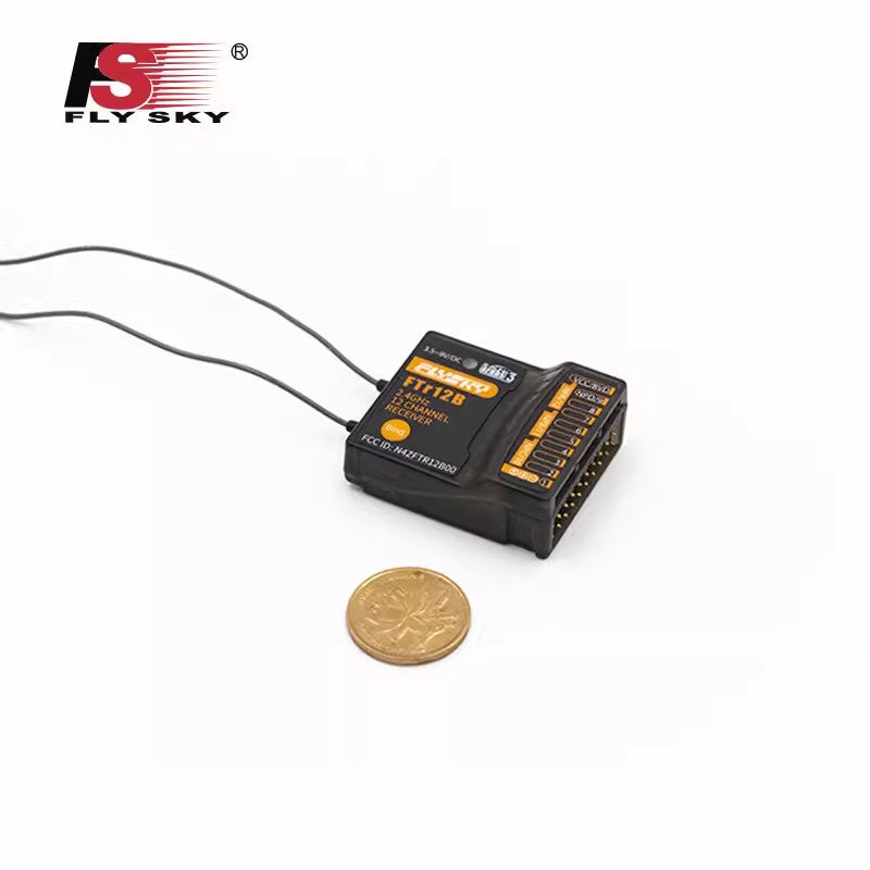 FLYSKY FTr12B 2.4G 12CH Receiver for PL18EV PL18 NB4+ Transmitter RC Car Remote Cotrolled Truck Helicopter 39*32*15mm