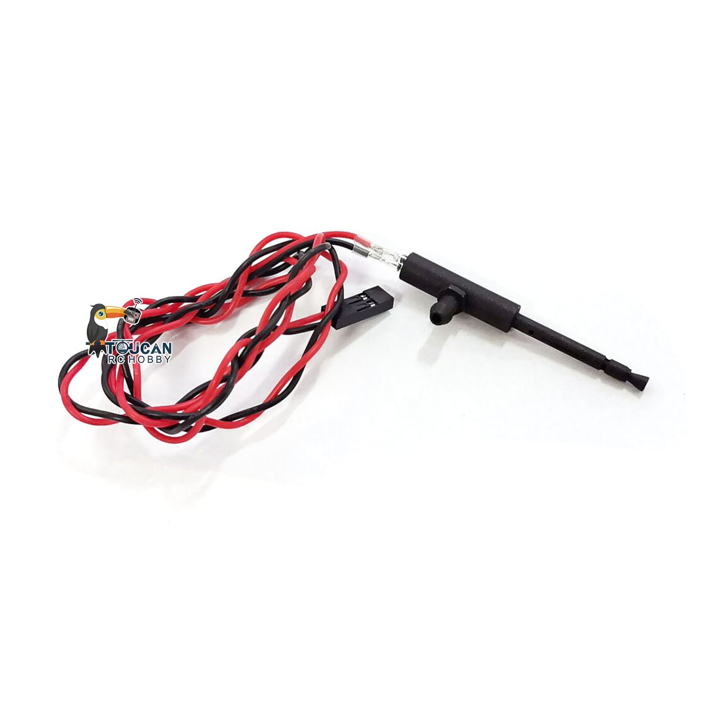 US Stock Metal Black Machine Gun W/LED Light for DIY Heng long 1/16 Scale RC Tank Radio Control Vehicle Model