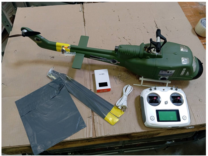 Second Hand Fast Free Shipping RTF Smart Army Helicopter FLYWING Vietnam War RC Scale Drone GPS Brushless Motor