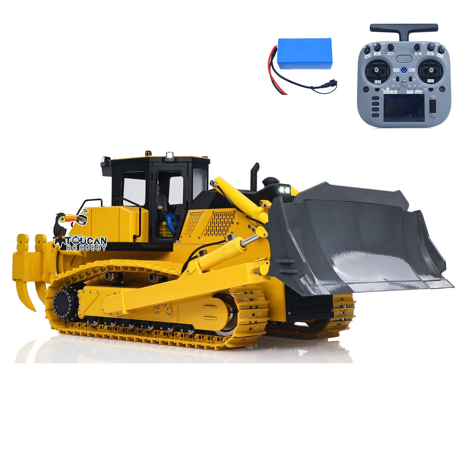 GZJCModel D155AX 1/12 Metal RC Hydraulic Bulldozer RTR Model 7CH