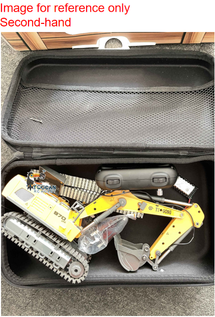 Second Hand UK STOCK 1/50 RC Excavator K970 Engineering Vehicle Remote Control Electric Lifting Digger Metal Bucket Tracks Light Sound RTR Battery