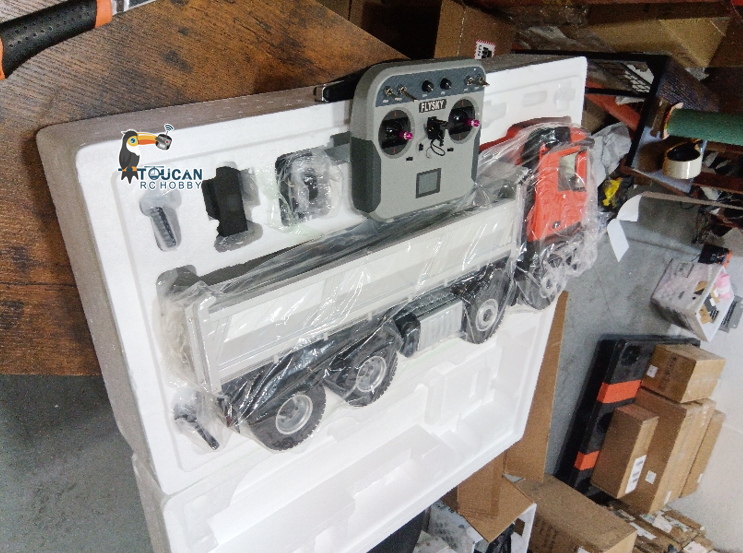 TOUCAN RC HOBBY Free Shipping Second Hand US Stock Kabolite 1/14 Electric RC Dump Truck K5703 8X8 Remote Control Tipper Model