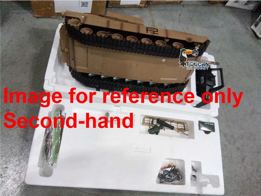 Fast Free Shipping Second Hand US Stock 2.4Ghz Henglong 1/16 Scale 7.0 Plastic Ver M1A2 Abrams RTR RC Tank 3918 Model