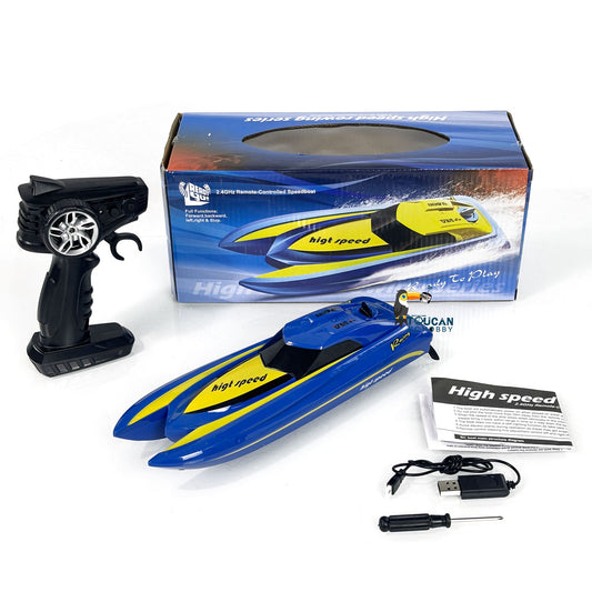 TOUCAN Plastic RC Boat Electric RTR Radio Controlled Racing Ship High Speed Boat Pool Lake Toy for Kids Adults Painted Assembled