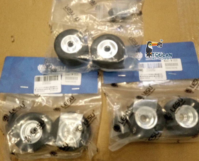 Second Hand Fast Free Shipping LESU Metal Wheel Hub with Tyres Spare Part for 1/14 RC Tractor Truck Trailer DIY Model