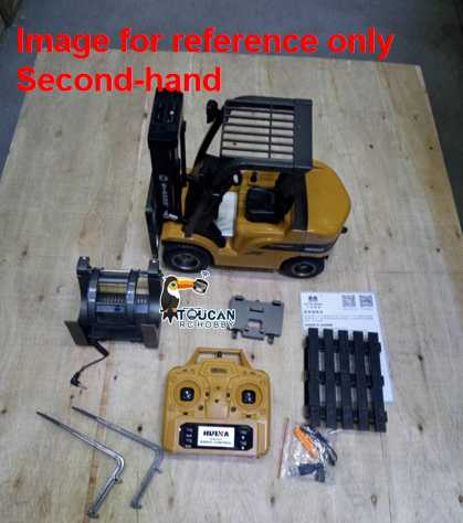 Fast Free Shipping Second Hand EU Stock HIUNA 577 1/14 Electric Lifting Remote Control Forklift Model RC Construction Vehicle Battery Light Sound Effect Battery