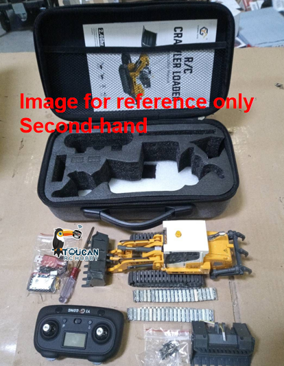 Fast Free Shipping Second Hand EU Stock 1:50 RC Electric Lifting Tracked Loader LR636 2.4G Construction Vehicle Metal Bucket Tracks Ripper RTR Model Light Sound Battery