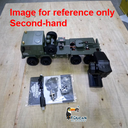 Fast Free Shipping Second Hand EU Stock 1/18 Remote Control Military Truck 8X8 All Wheel Steering Electric RC Off Road Vehicle Model 2Speed Gearbox RTR Metal Chassis