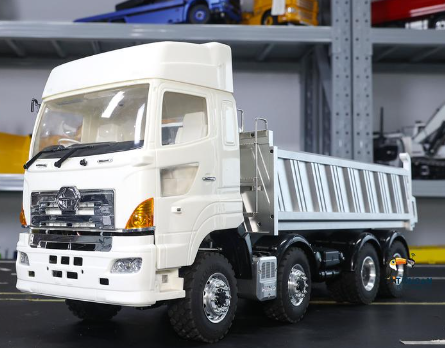 Second-hand 85%New LESU 1/14 RC 700 8*8 All-wheel Drive Metal Hydraulic Dumper Truck Model ESC