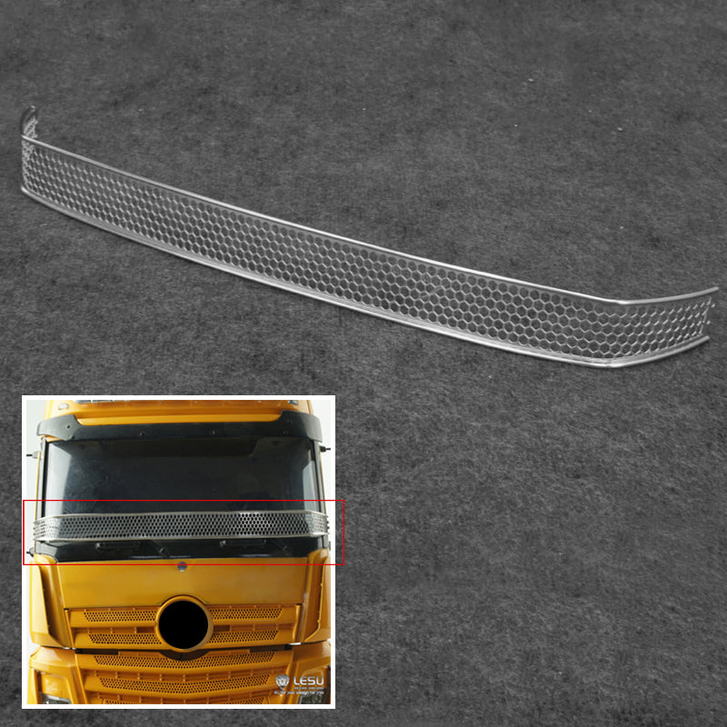 LESU Metal Grille Protective Cover for Windshield on RC TAMIIYA Vechicle 1851 Remote Control Tractor Truck Cab Decoration Part