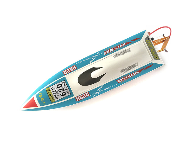 H620 Fiber Glass Painted Electric Race PNP RC Boat W/ Motor Servo ESC Hardware DIY Model W/O Battery 612*168*100mm 65-75km/h Gift