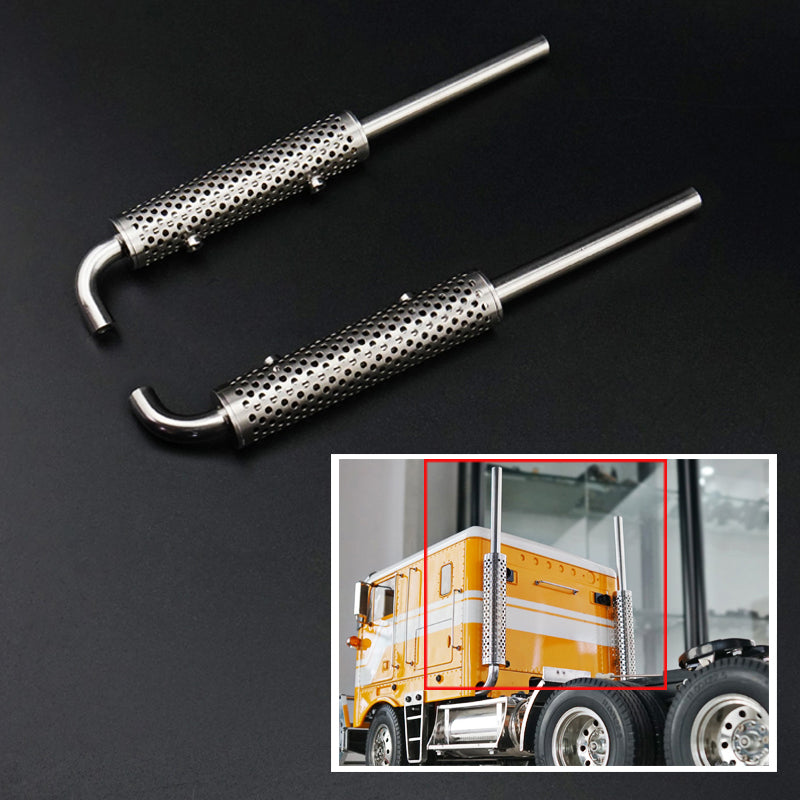 1/14 Scale LESU RC Model Part Metal Chimney 1pair for DIY TAMITA KING Globe Truck Car Radio Control Vehicle
