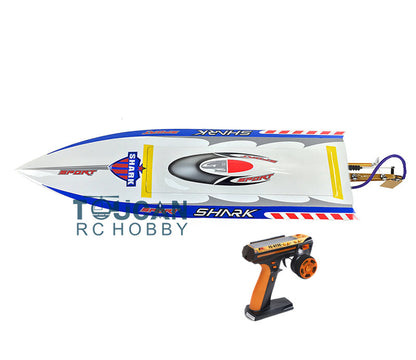 H750 Fiber Glass Blue White Electric Racing RTR RC Boat W/ ESC Motor Servo Battery Controller 750*210*120mm 65-75km/h High Speed