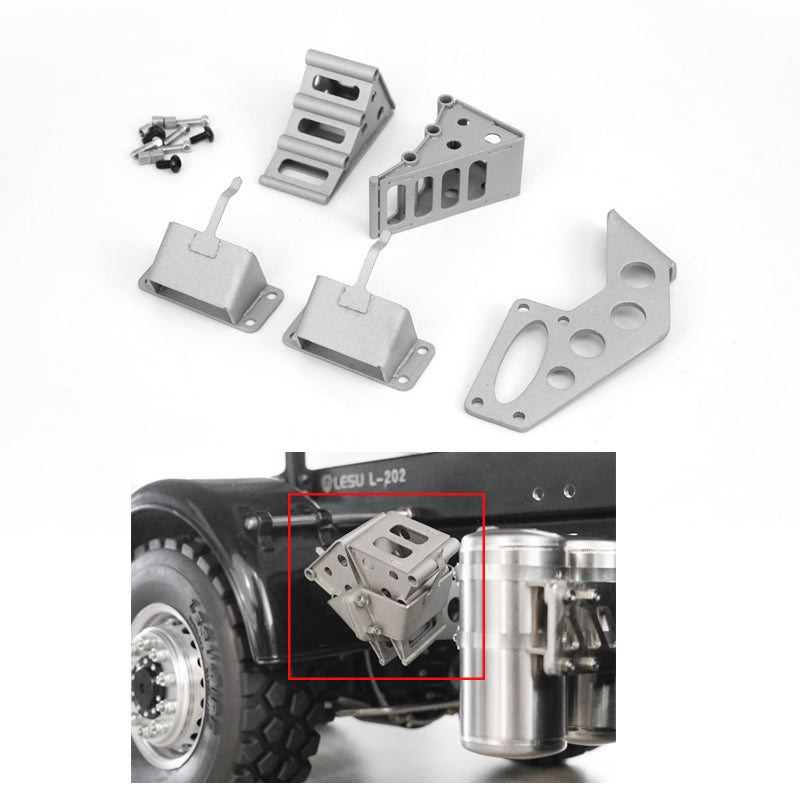 LESU 1/14 Metal Anti-slip Trigger Air Tank Spare Wheel for TAMIIYA RC Tractor Truck Dumper Car Radio Control Vehicle Model
