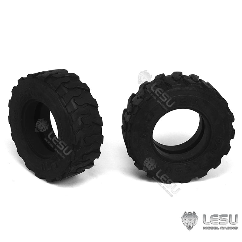 Wheel Tires Tyres Metal Hubs for LESU 1/14 RC Hydraulic Skid Steer Loader A0008 Aoue-LT5H DIY Remote Control Model