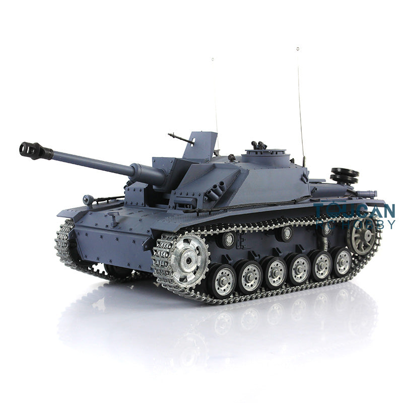 Henglong 1/16 Scale 7.0 RC Tank 3868 German Stug III RTR Tank w/ Metal Tracks Road Wheels Idler Sproket Wheels Infrared Battle