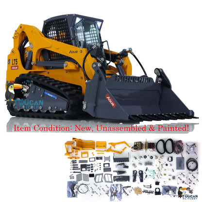 LESU 1/14 RC Metal Aoue LT5 Hydraulic Skid-Steer Loader Radio Controlled Painted Tracked Model W/ Sound Light System Pump